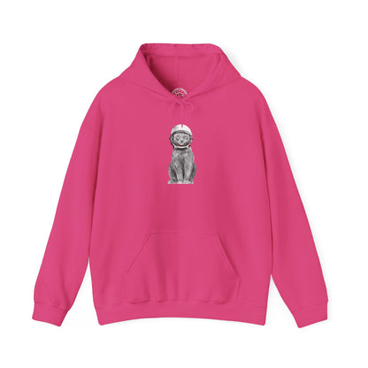Cat with a Helmet -  Hoodie